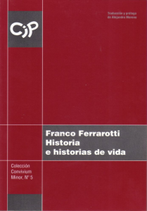 Franco Ferrarotti Historia e historias de vida